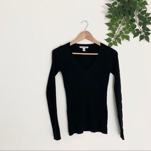 Autumn Cashmere XS  Cut Out Sleeve Ribbed Sweater